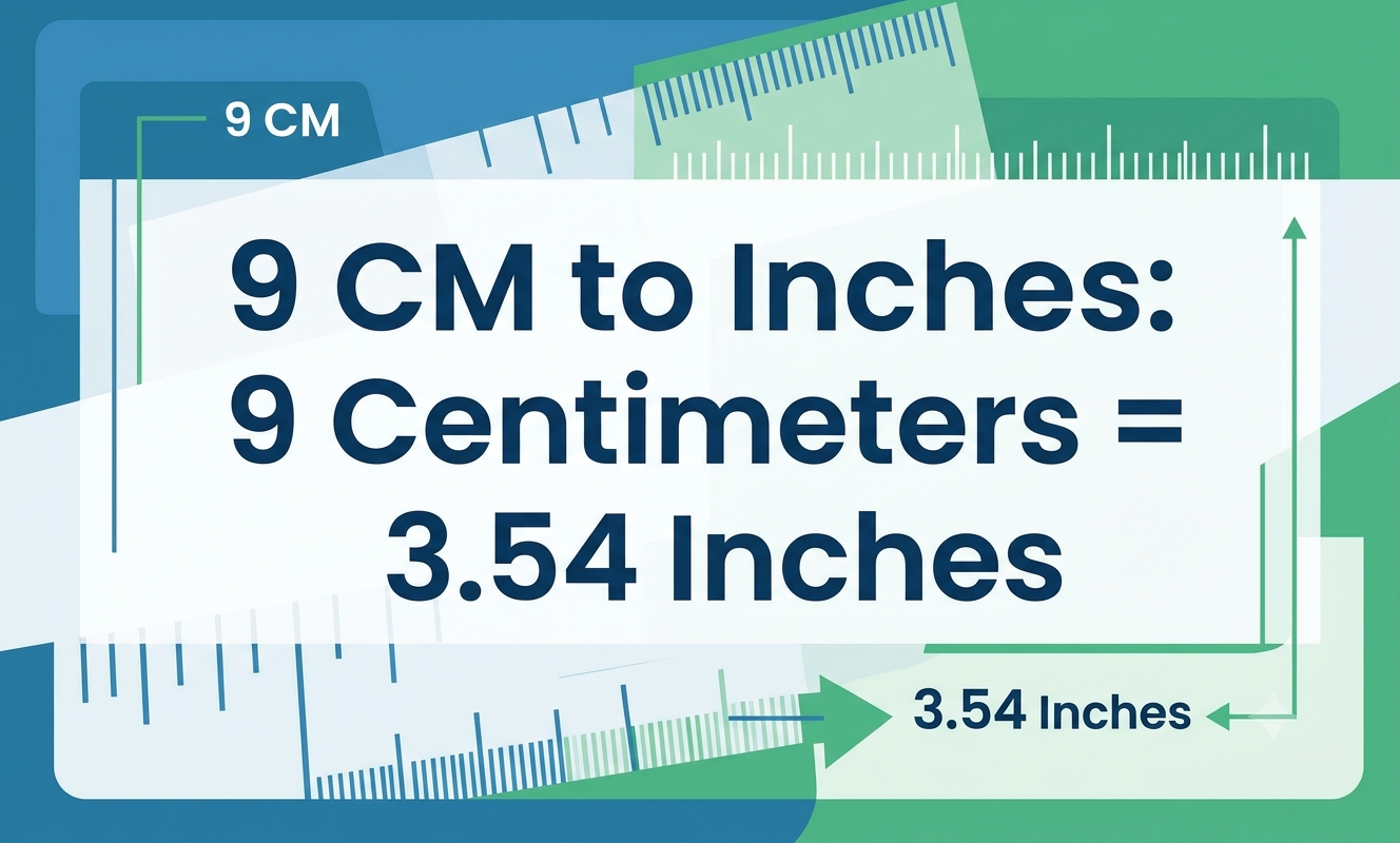 9cm to inches
