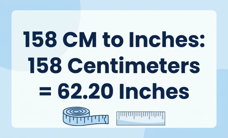 158 cm to inches