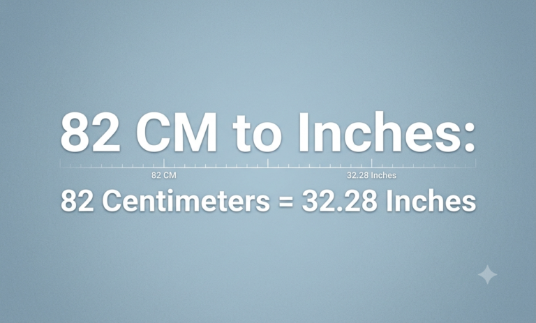 82 cm to inches