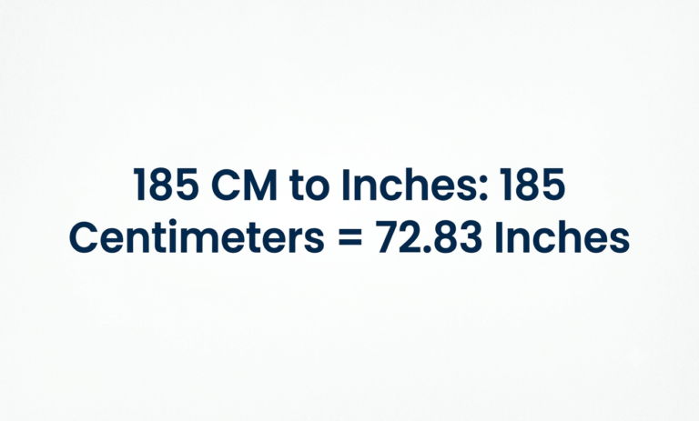 185 cm to inches