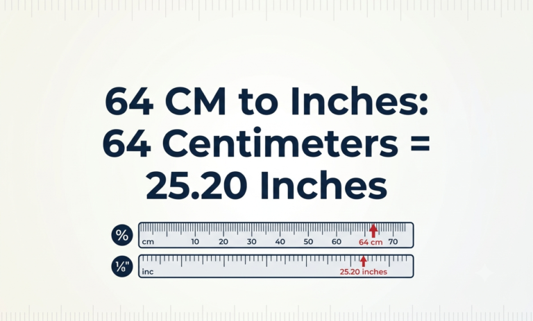64cm to inches