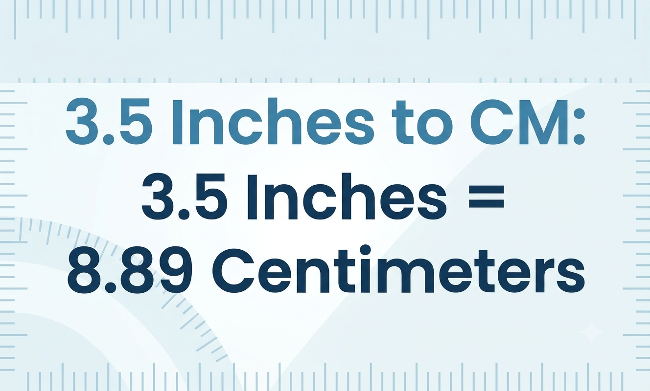 3.5 inches to cm