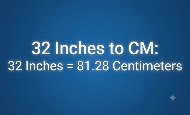 32 inches in cm
