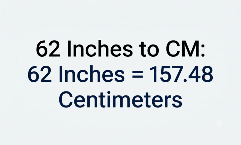 62 inches to cm