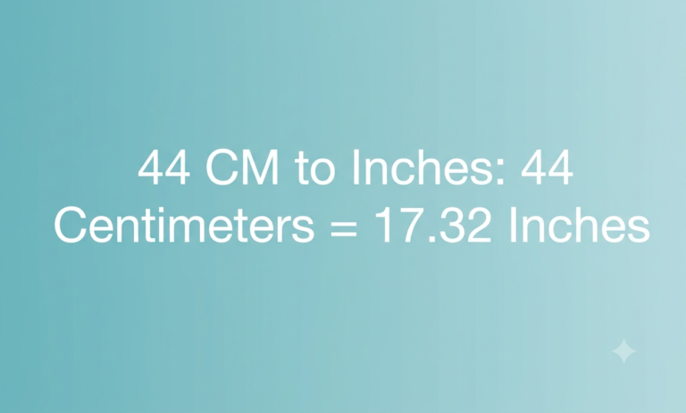 44cm to inches