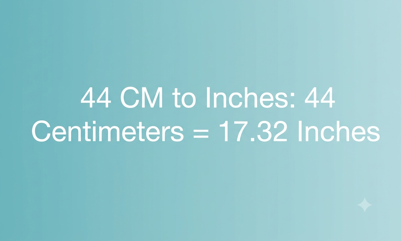 44cm to inches