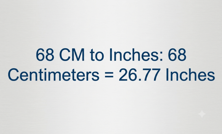 68cm to inches