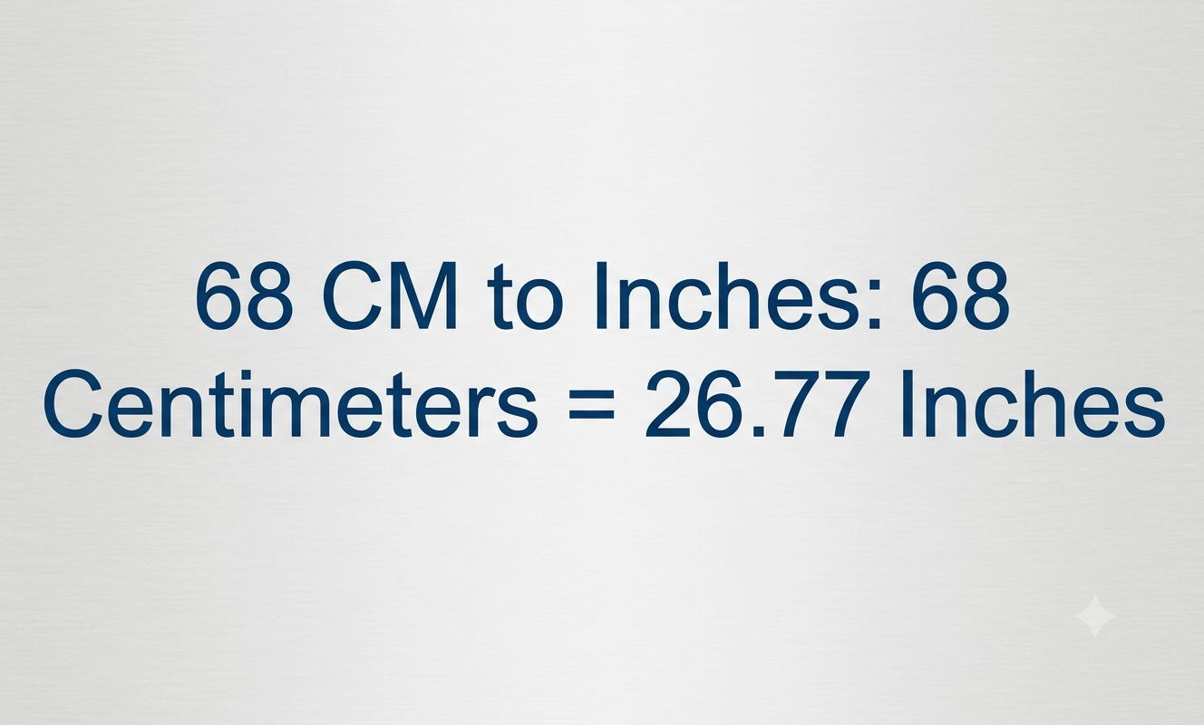 68cm to inches