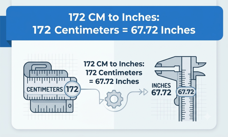 172 cm to inches
