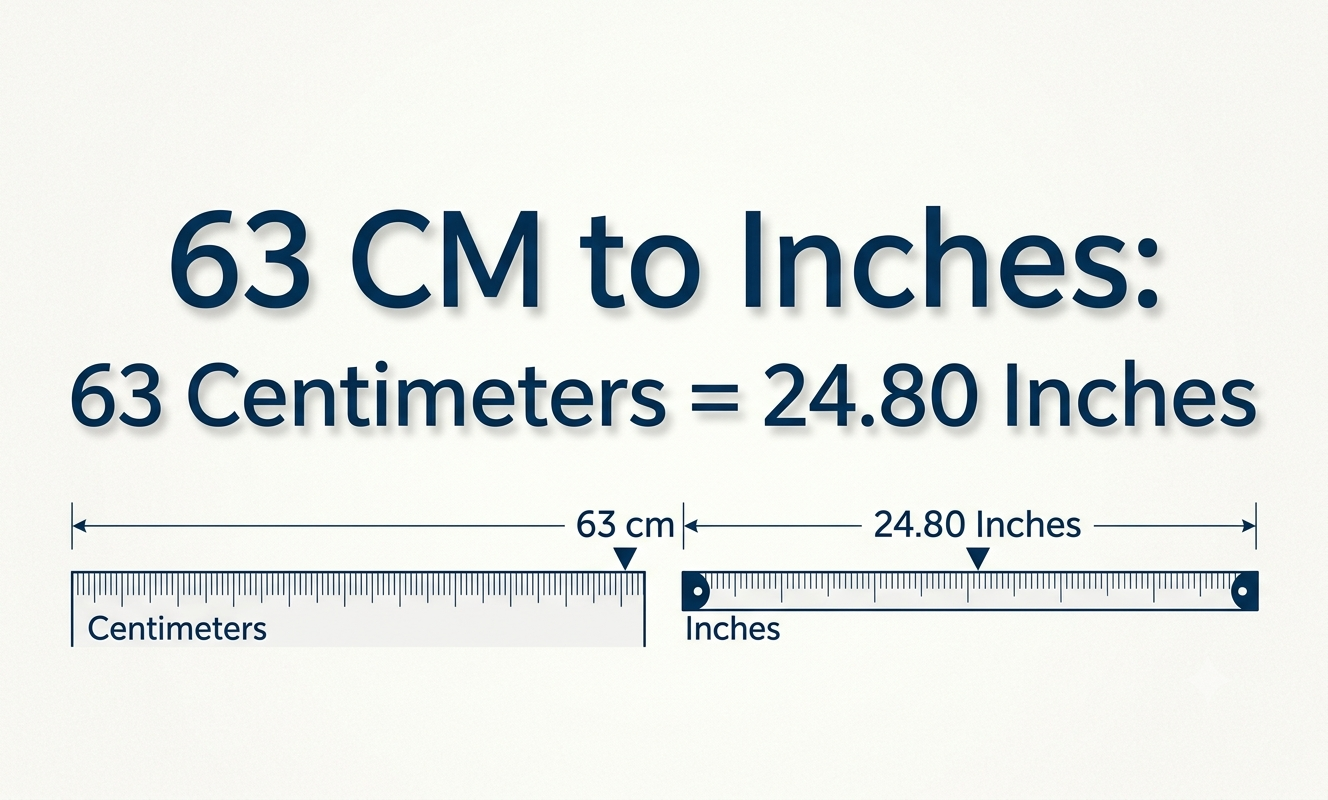 63cm to inches