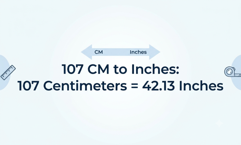 107 cm to inches