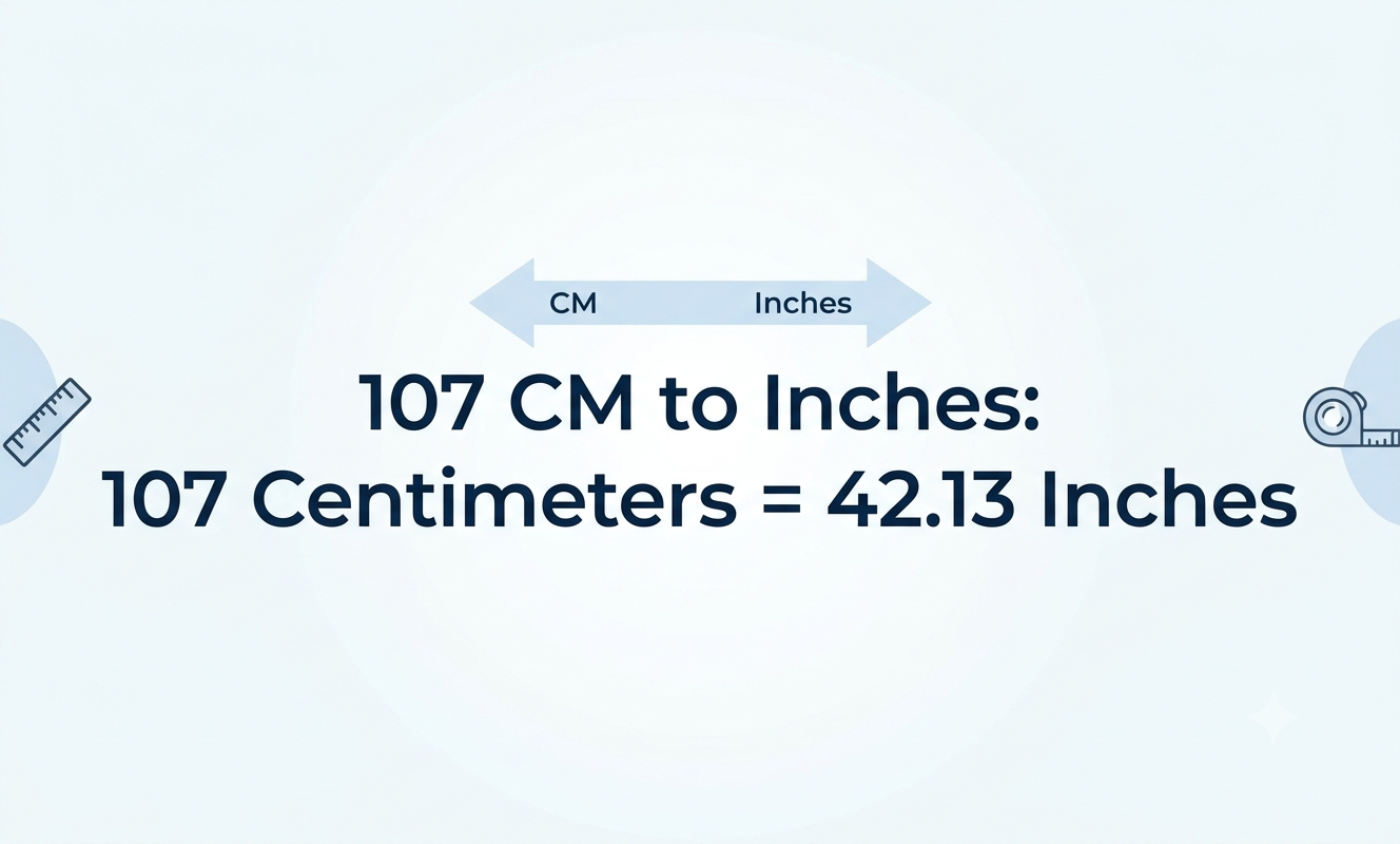 107 cm to inches