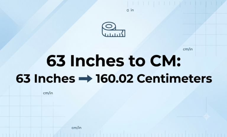 63 inches to cm