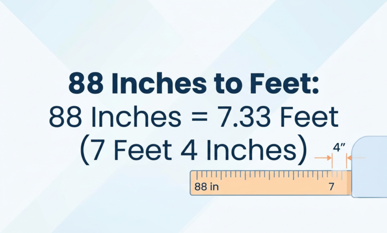 88 inches in feet