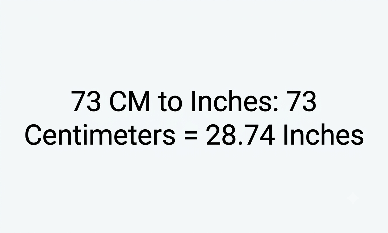 73 cm to inches