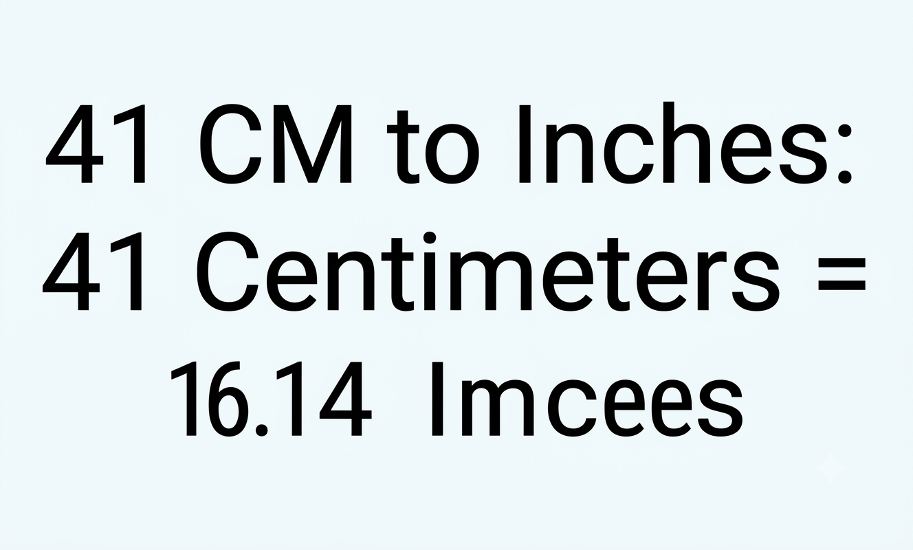 41 cm to inches