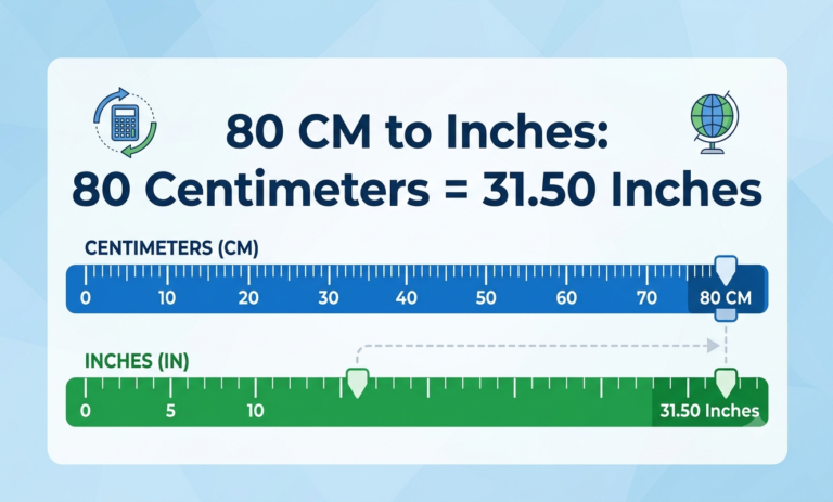 80 cm in inches