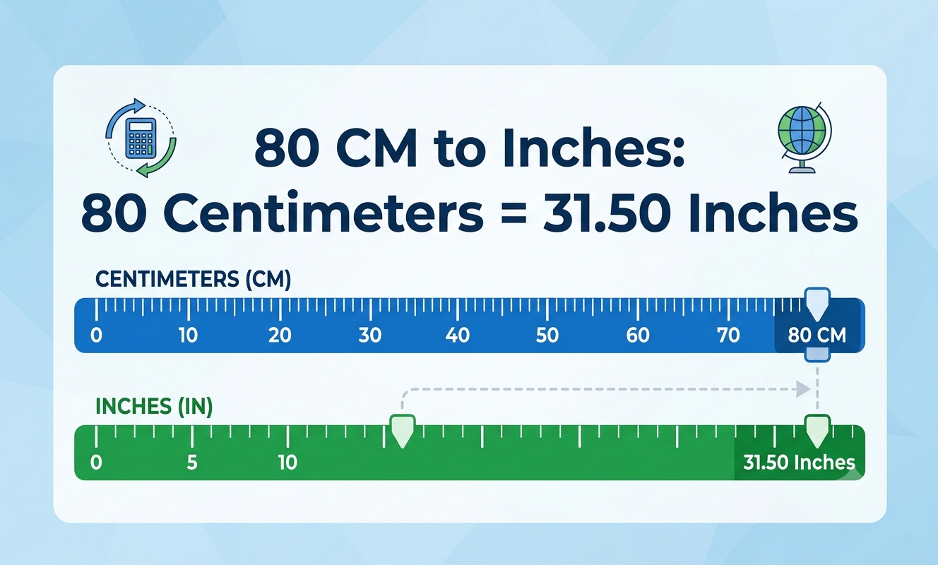 80 cm in inches