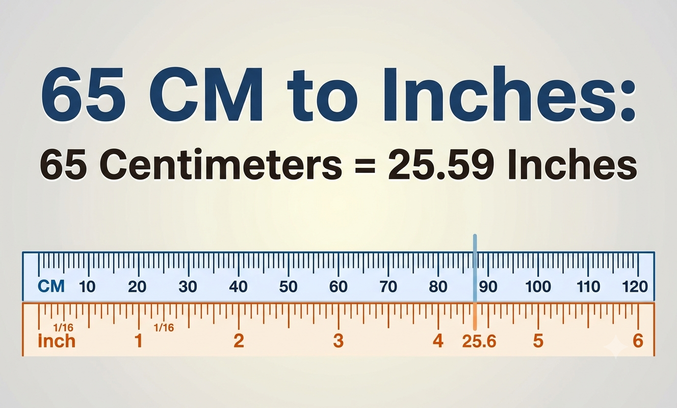 65cm to inches