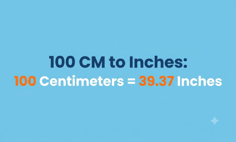 100 cm in inches