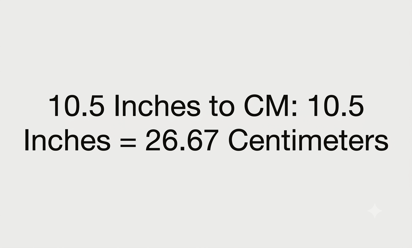 10.5 inches to cm