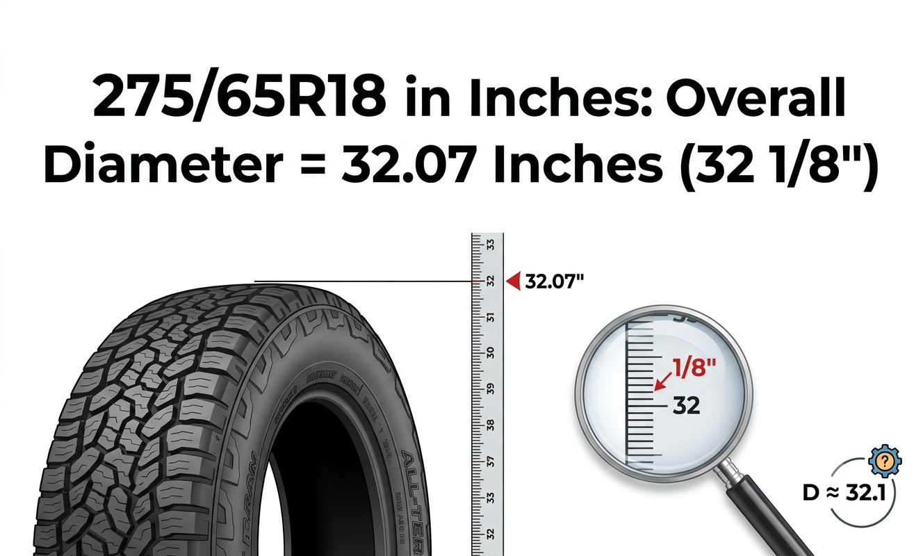 275/65r18 in inches