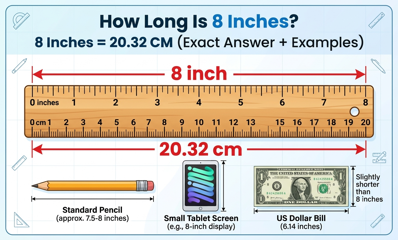 how long is 8 inches
