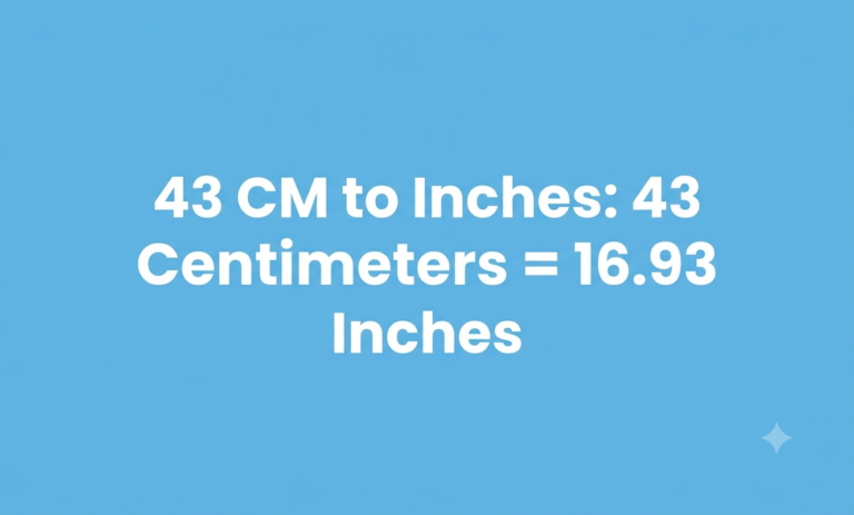 43 cm to inches
