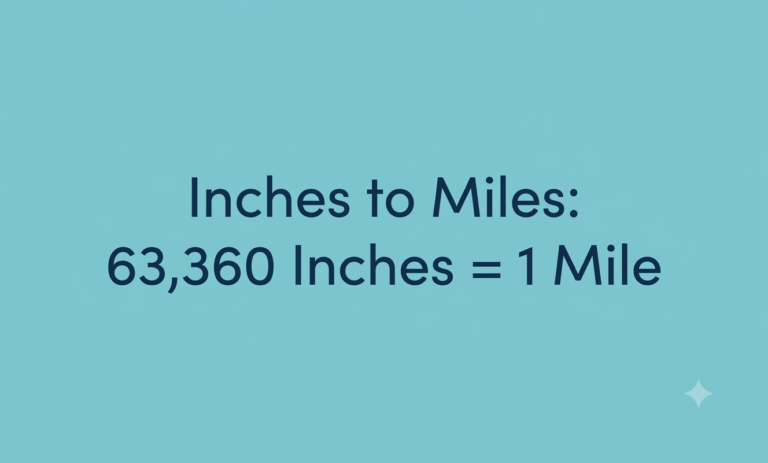 inches to miles