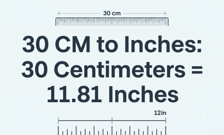 30 centimeters to inches
