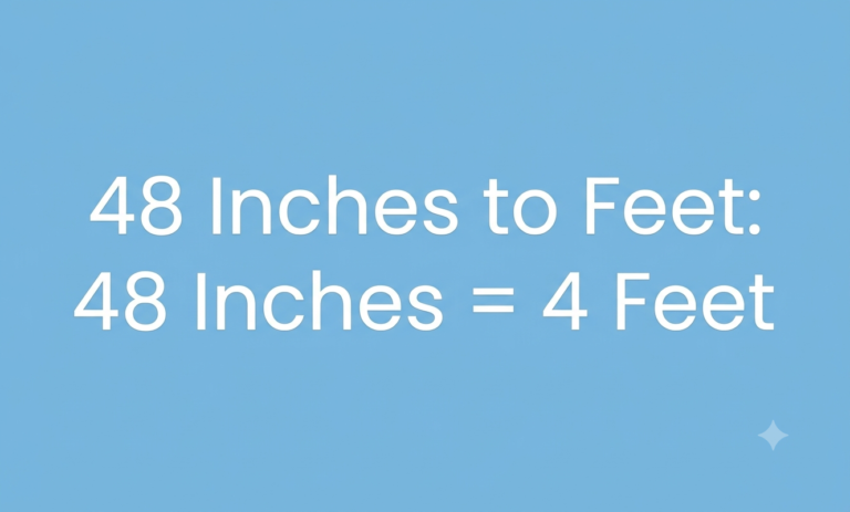 48 inches to feet