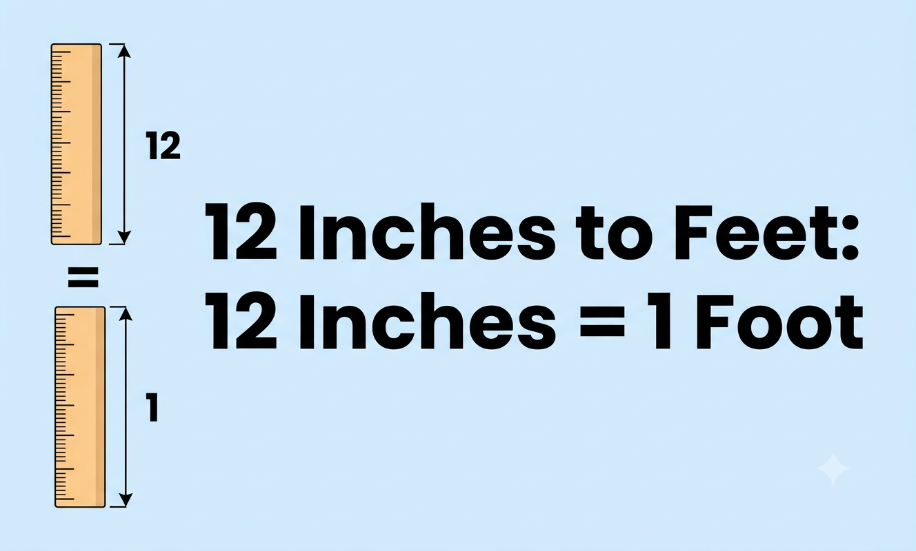 12 inches to feet