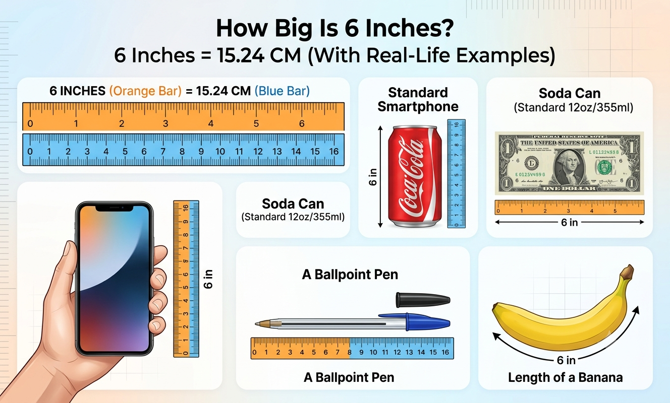 how big is 6 inches