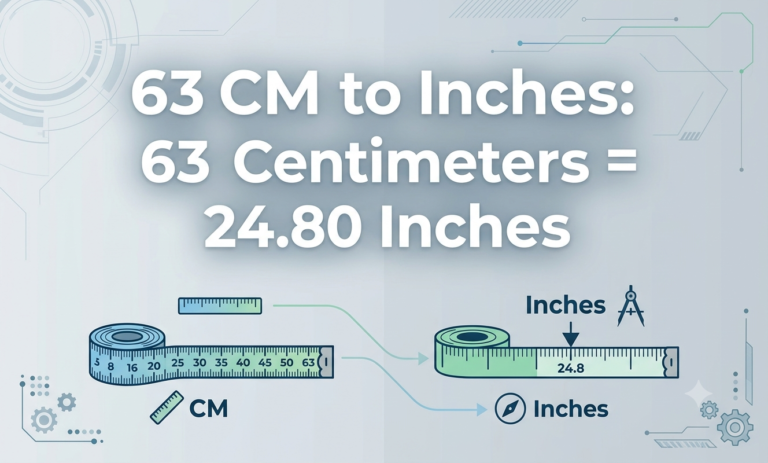 63 cm to inches