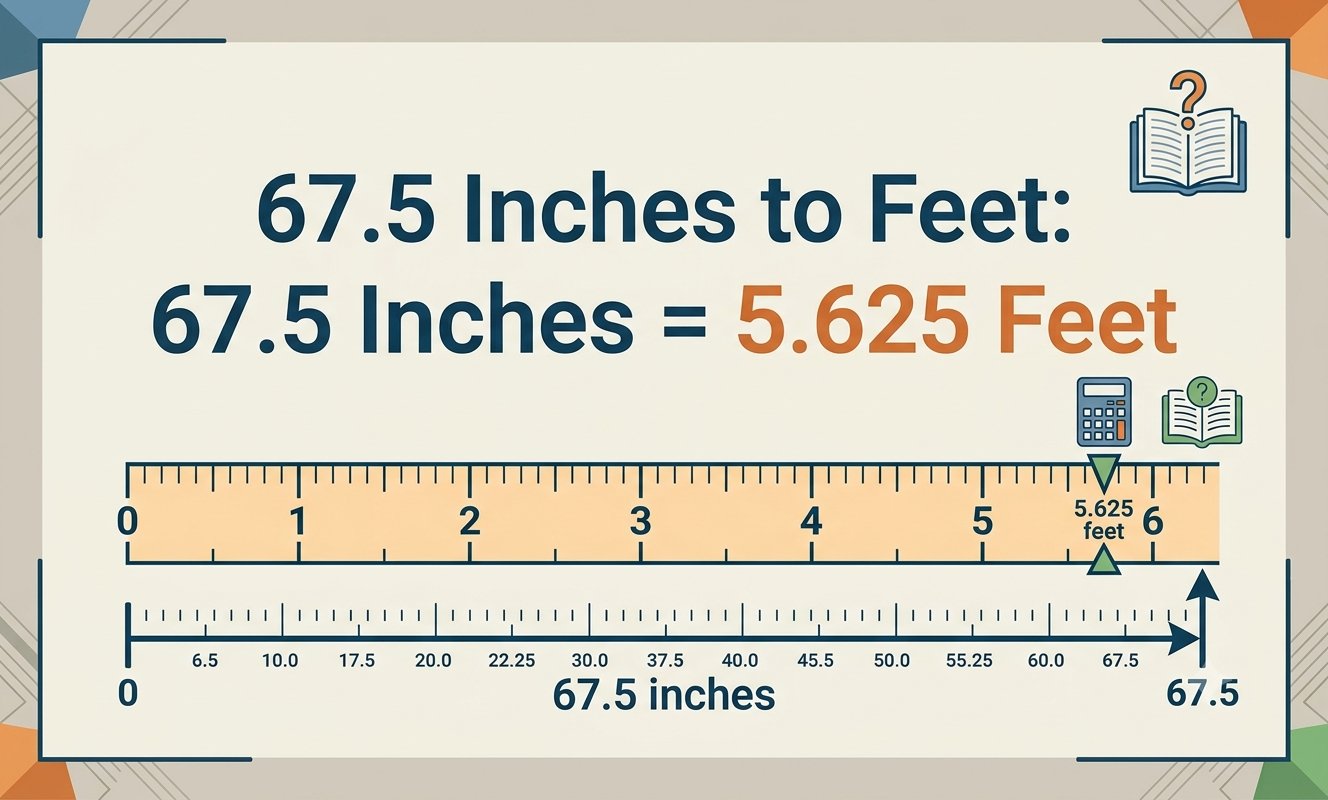 67.5 inches in feet