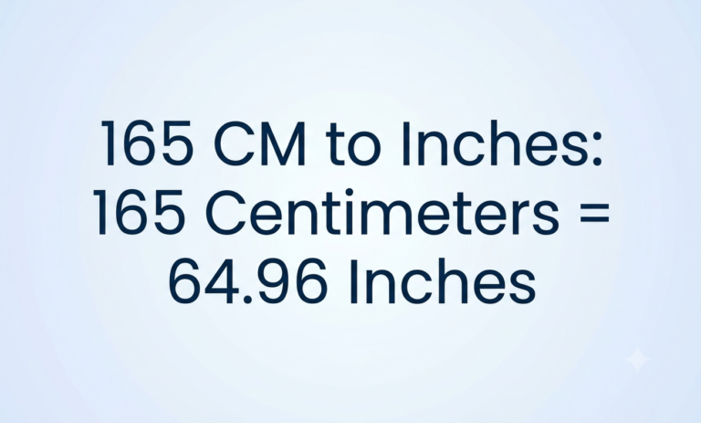 165cm to inches