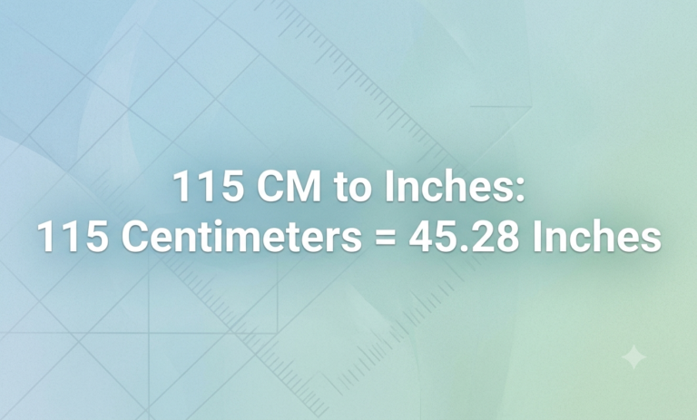 115 cm to inches
