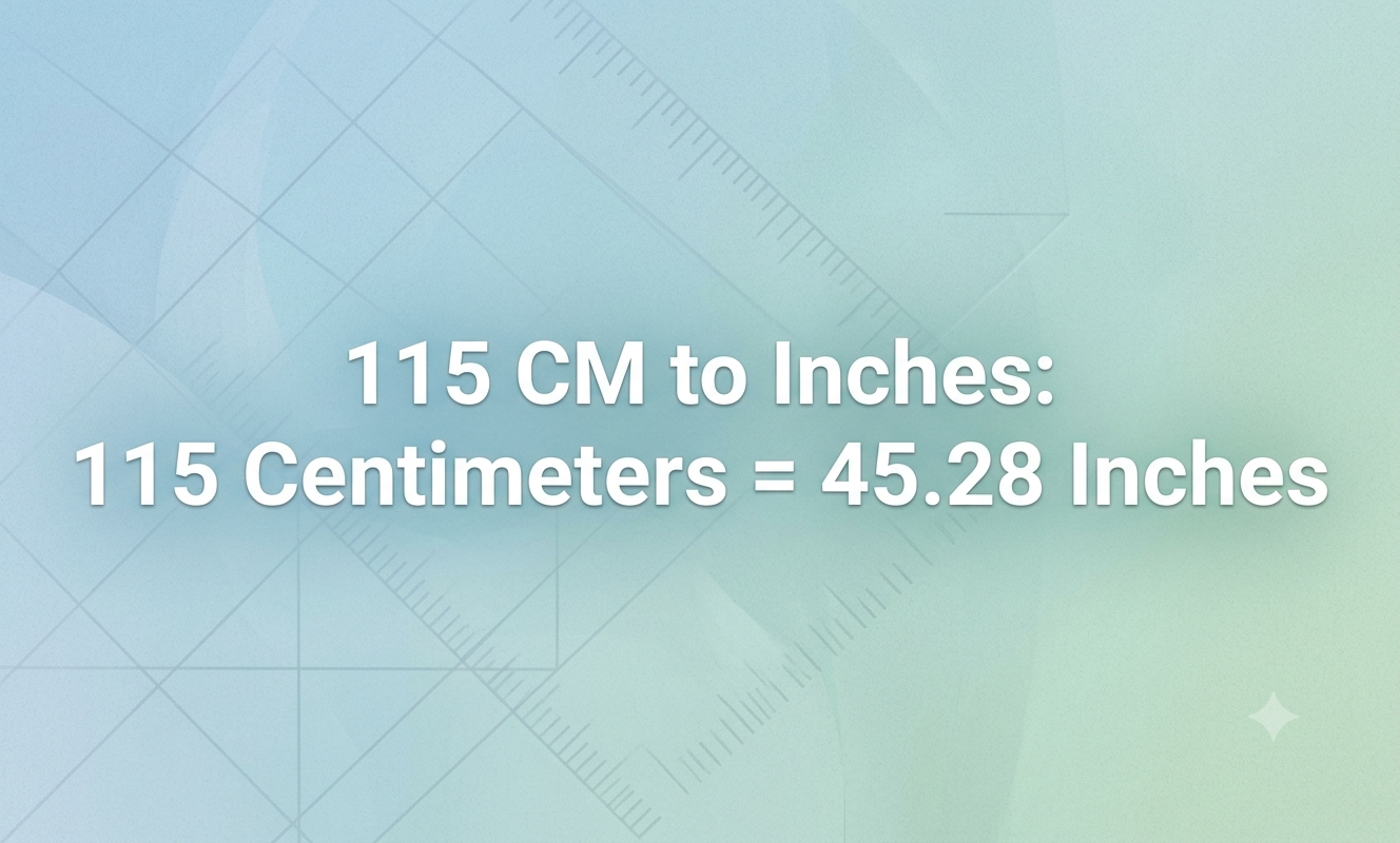 115 cm to inches