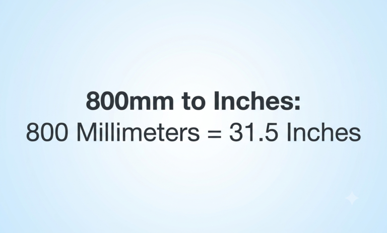 800mm to inches
