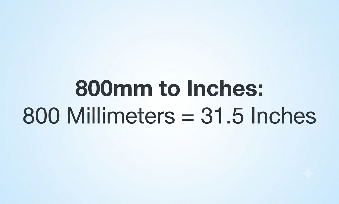 800mm to inches