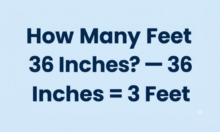 how many feet is 36 inches