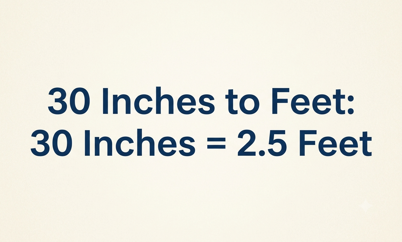 30 inches in feet