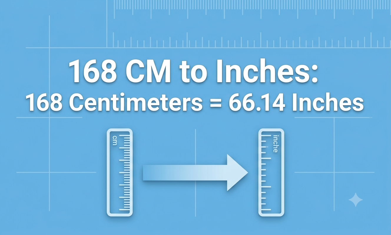 168 cm to inches