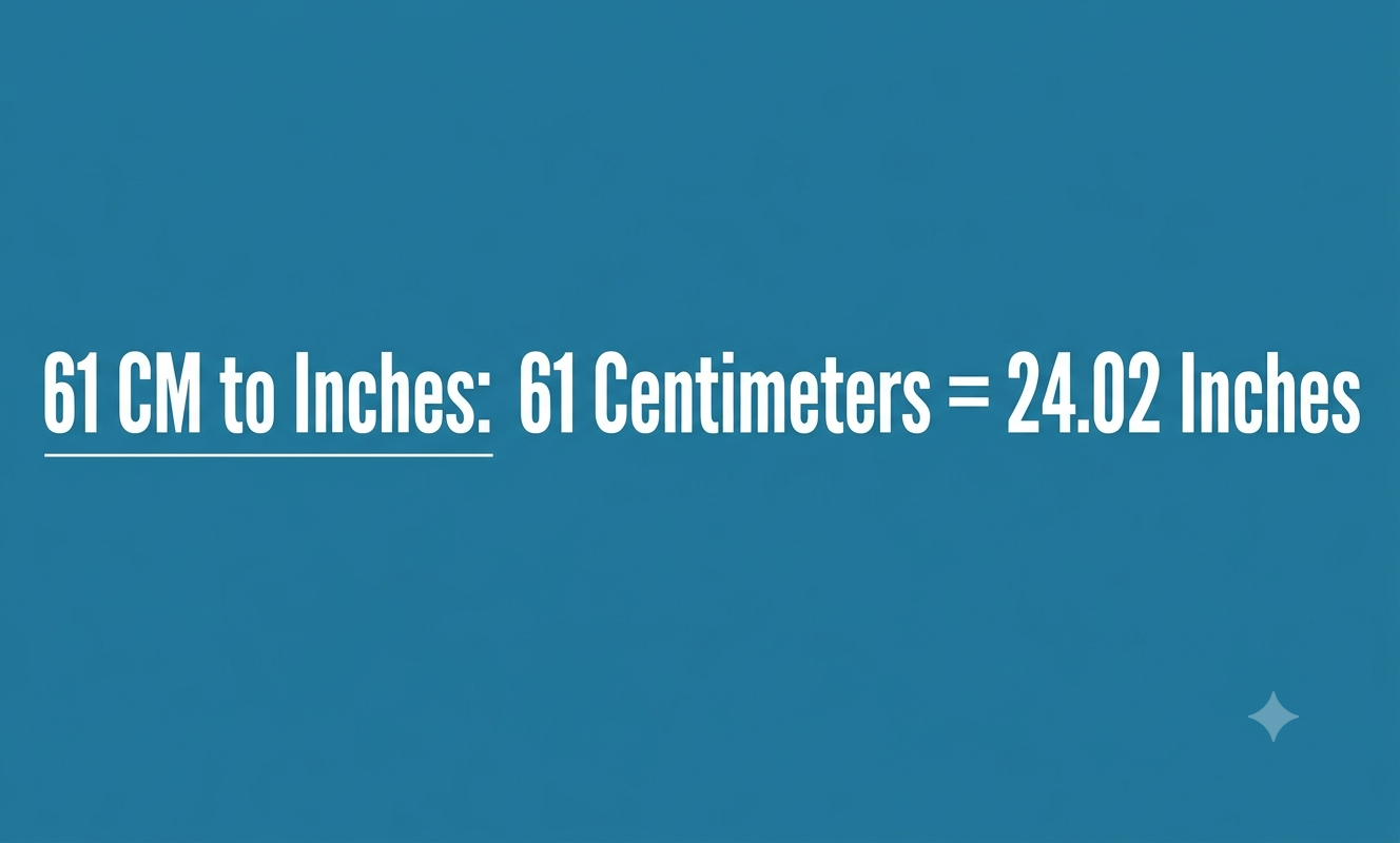 61cm to inches
