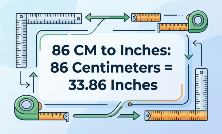 86 cm to inches