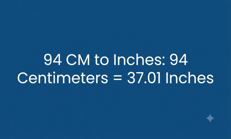 94 cm to inches