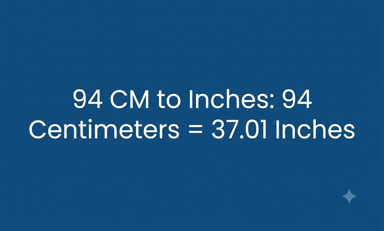 94 cm to inches