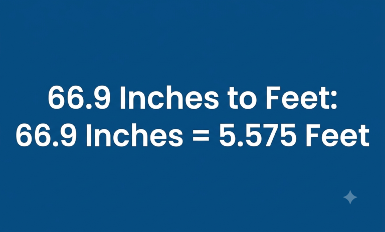 66.9 inches in feet