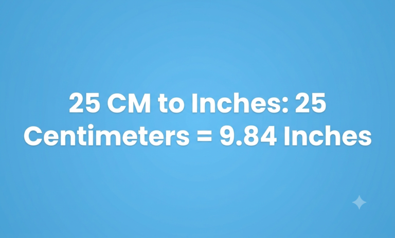 how many inches is 25 cm