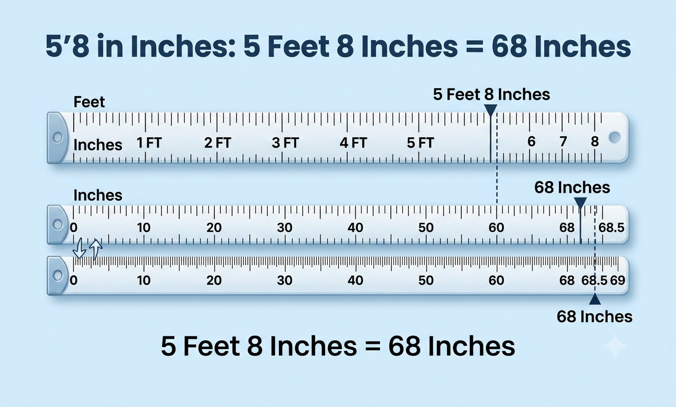 5 8 in inches